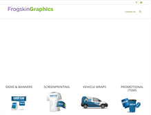 Tablet Screenshot of frogskingraphics.com